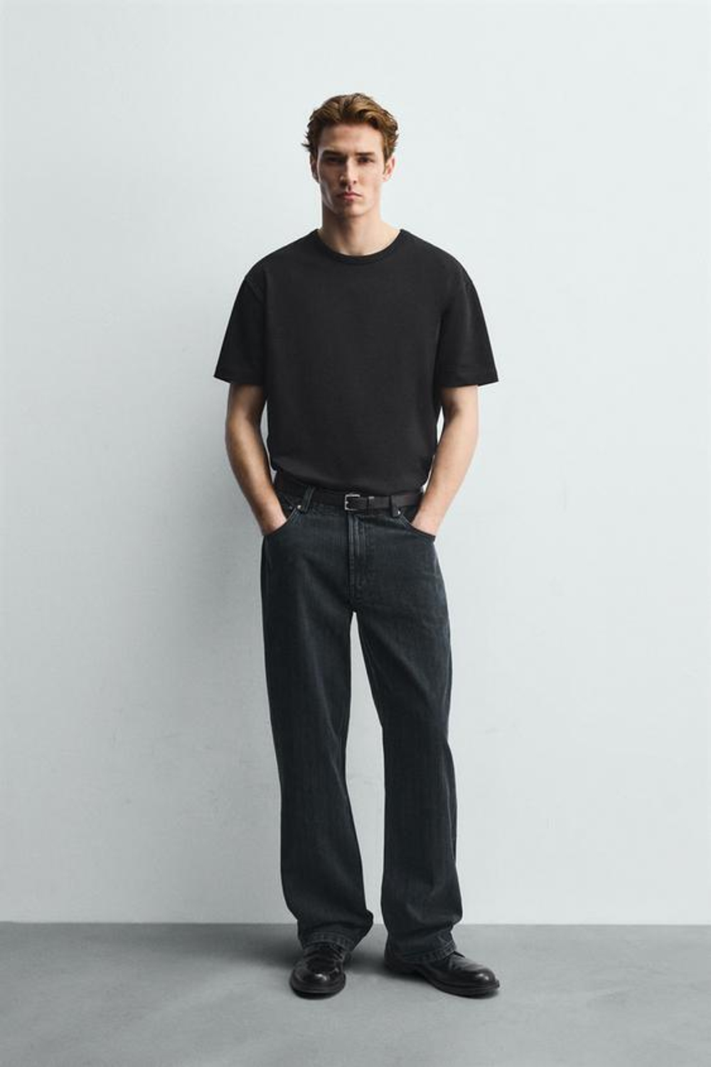 ZARA ДЖИНСЫ В ПОЛОСКУ С ТЕКСТУРОЙ, СИНИЙ