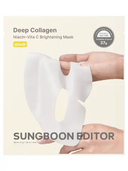 Sungboon Editor Осветляющая гидрогелевая маска Deep Collagen Niacin Vita C Brightening Mask 37 гр