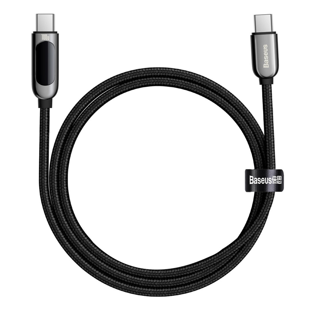 Type-C Кабель Baseus Display Fast Charging Data Cable Type-C to Type-C 100W 1m - Black