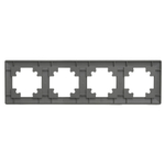 Рамка STEKKER, PFR00-7005-06 5-местная, пластик, серия Катрин, графит 39811