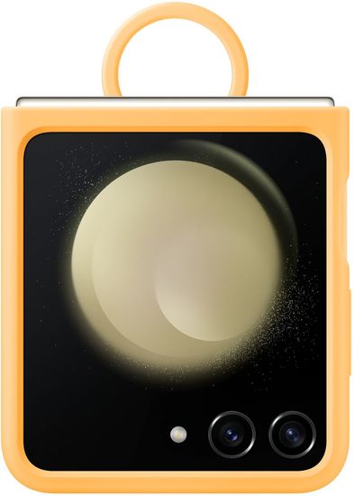 Чехол Samsung Silicone Case with Ring Z Flip5 абрикосовый