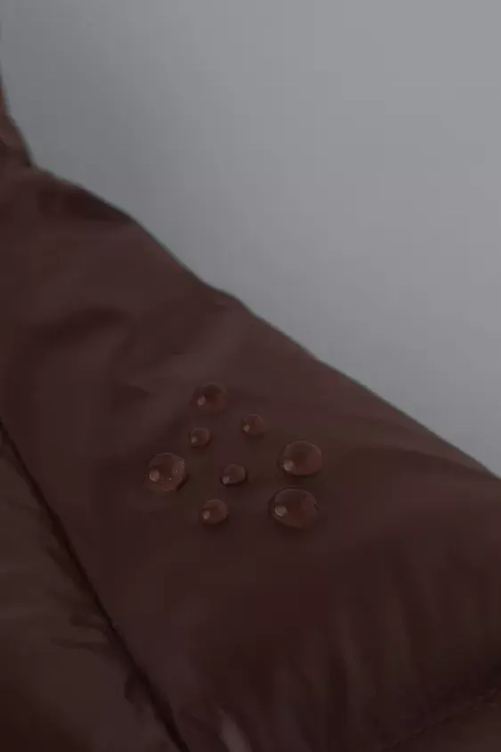 ZARA ПУХОВИК С НАПОЛНИТЕЛЕМ ИЗ ПЕРА И ПУХА WATER REPELLENT, ТЕМНО-КОРИЧНЕВЫЙ