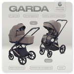 Детская коляска Rant Garda 4 в 1 с автокреслом Miro Black и базой Mocca