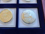 Europe. Exquisite Collection of 12 Euro-Themed Medals — A Numismatic Treasure in a Luxurious Display Case