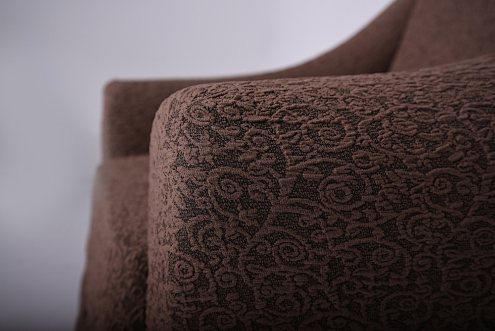 Чехол Жаккард на 3-х местный диван, цвет Кофе с молоком