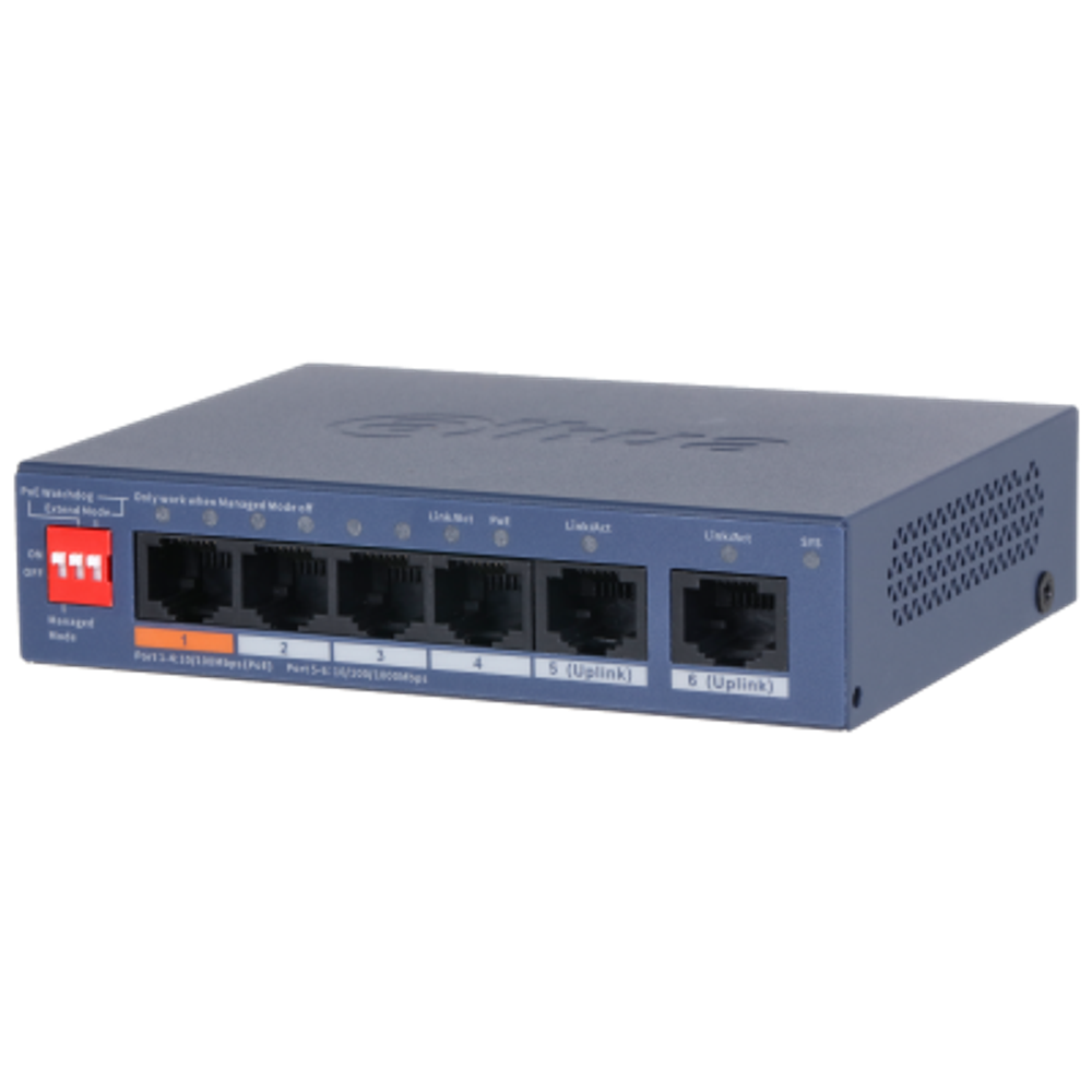 Настольный коммутатор с облачным управлением DH-CS4006-4ET2GT-60 6-портовый Dahua