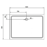 Душевой поддон из стеклокомпозита Cezares Tray SMC 140x90 TRAY-M-AH-140/90-35-W Белый