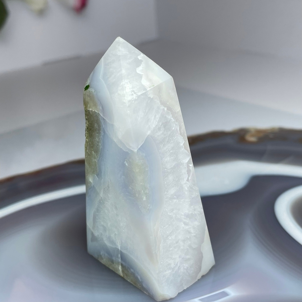 25286 * Агат Голубой Сапфирин друза кристалл