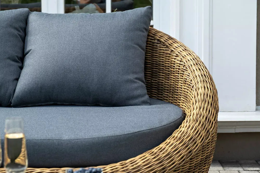 "Барселона" лаунж-зона из искусственного ротанга, цвет соломенный