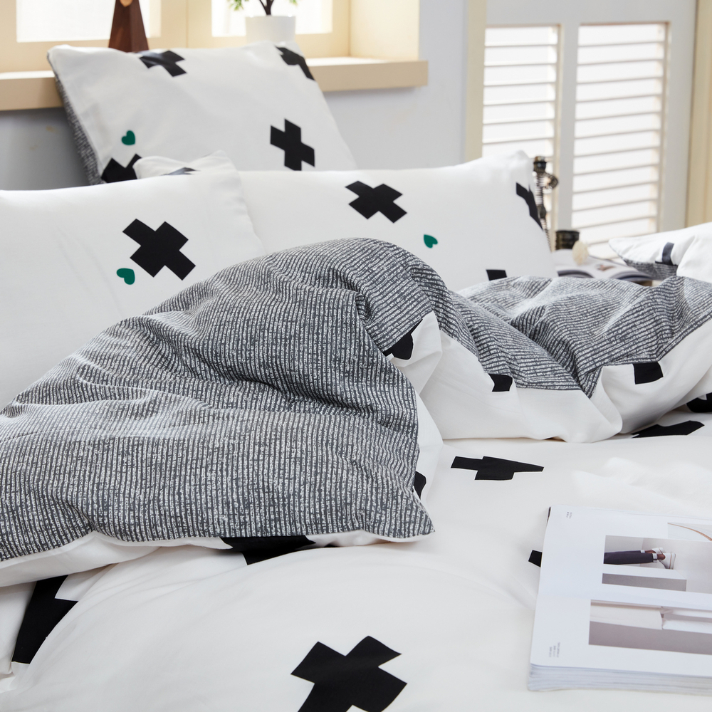 Комплект постельного белья Делюкс Сатин 100% хлопок на резинке LR410