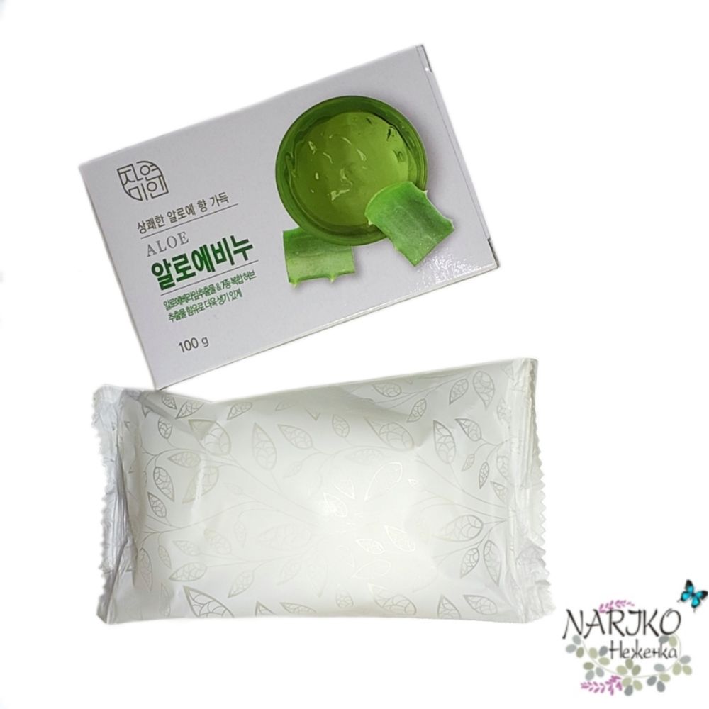 Освежающее туалетное мыло с экстрактом Алоэ вера MUKUNGHWA Fresh Aloe Soap, 100 гр.