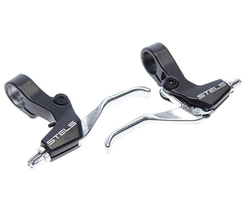 Ручки тормоза VL-320DG под 2.5 пальца алюминиевые черно-серебристые, арт.460051