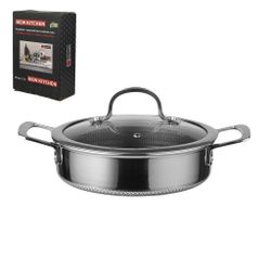Кастрюля 1,7 л 20/18*12 см с крышкой New Kitchen Honeycombs нерж. с антиприг. покр. ИНДУКЦИЯ P.L.