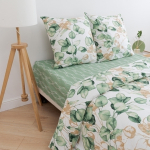 Постельное белье 2,0 поплин с европростыней «Эвкалипт» Традиция