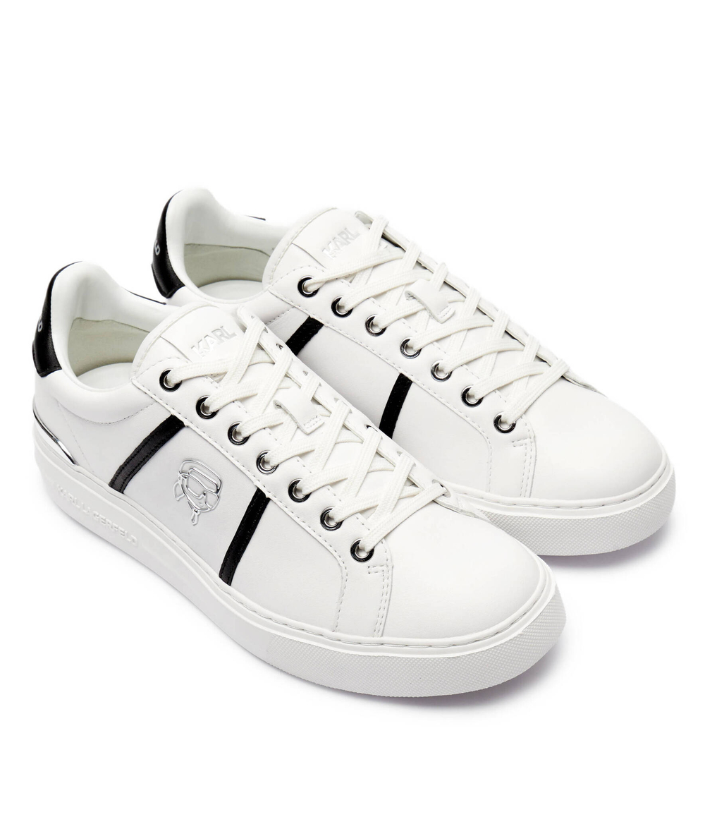 Кожаные кроссовки Karl Lagerfeld - белый(KL51426)