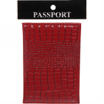 Обложка на паспорт «Классика» под крокодила, цвет красный