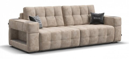 Диван Босс ХО Велюр Алькантара пепел