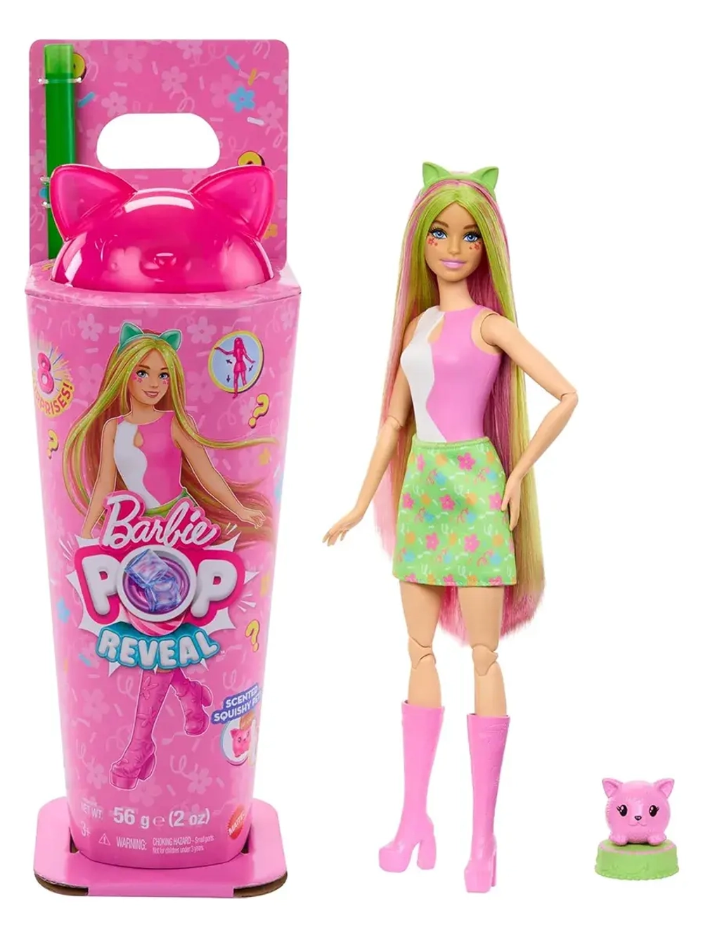 Кукла Барби Pop Reveal Shakes Series Образ котенка JCN88