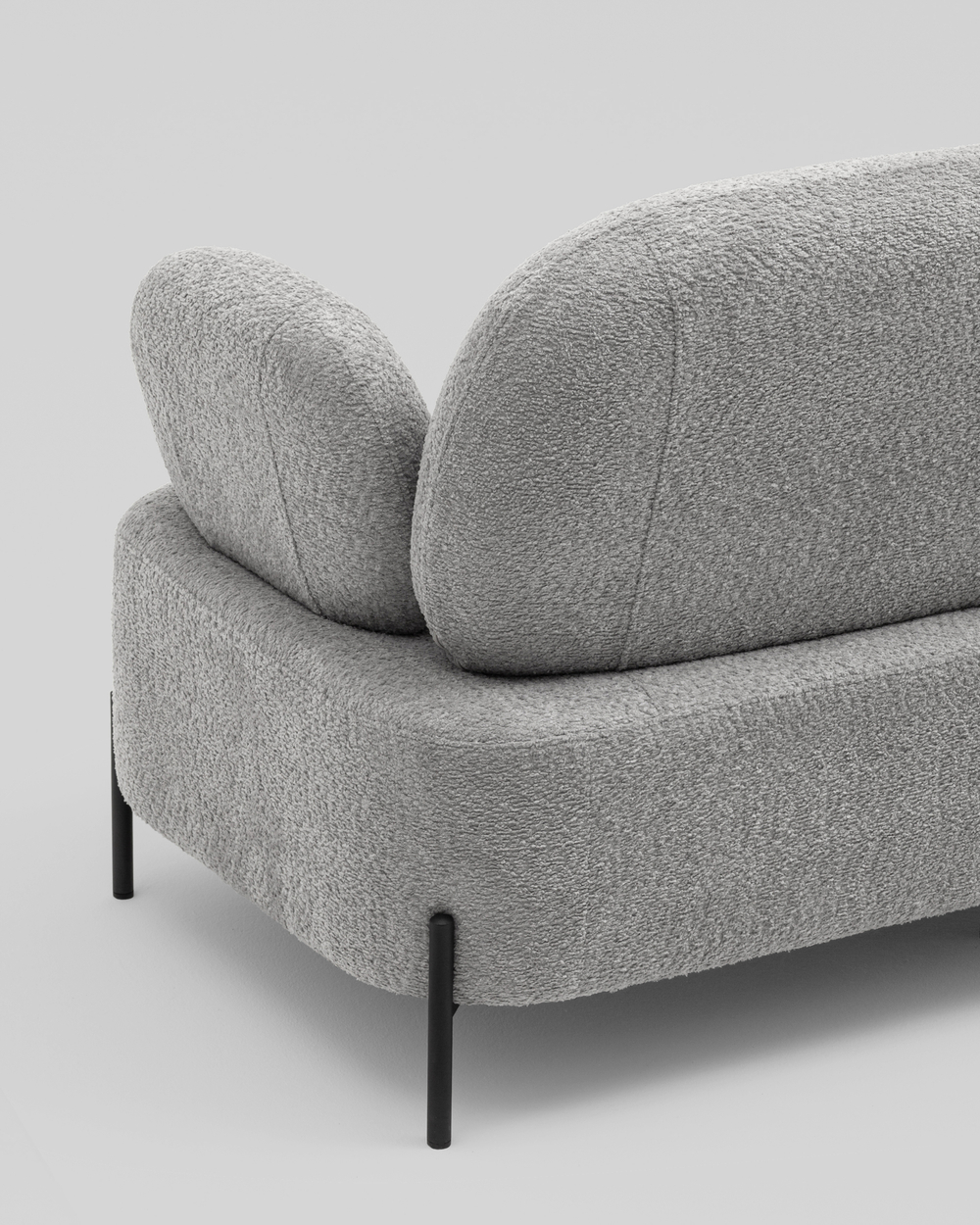 Диван Кэнди ткань букле светло-серый