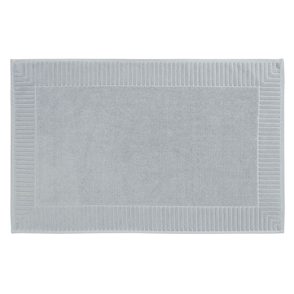 Коврик для ванной с фактурным бортиком светло-серого цвета из коллекции Essential, 50x80 см