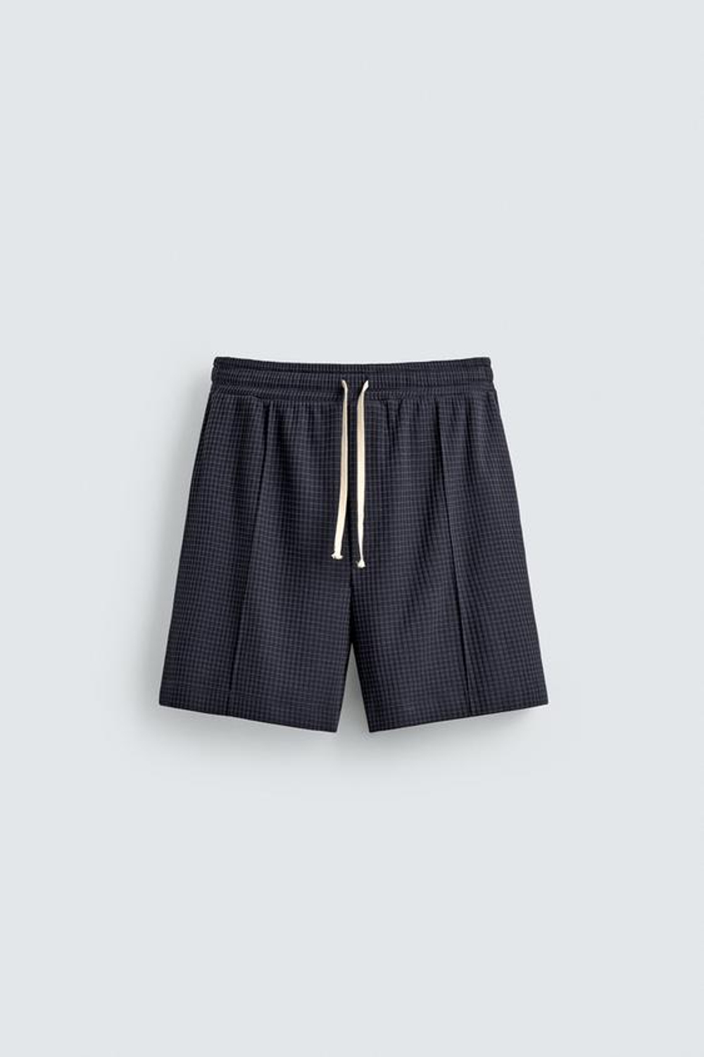 ZARA ШОРТЫ-ДЖОГГЕРЫ ИЗ РЕЛЬЕФНОЙ ТКАНИ, СИНИЙ