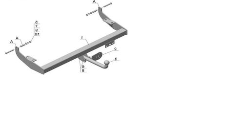 Фаркоп для Hyundai Porter фургон 2007г.-по н.в. (без электрики) (паспорт и сертификат) AvtoS.HY19
