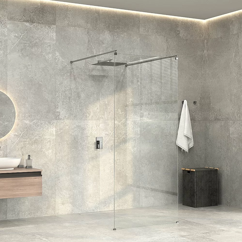 Душевое ограждение WasserKRAFT Vechte 60W39 90 фиксатор серебристый/стекло прозрачное