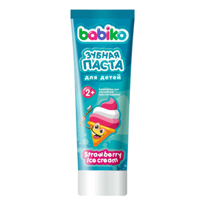 Зубная паста детская 2+ Клубничное мороженое BABIKO KIDS STORY