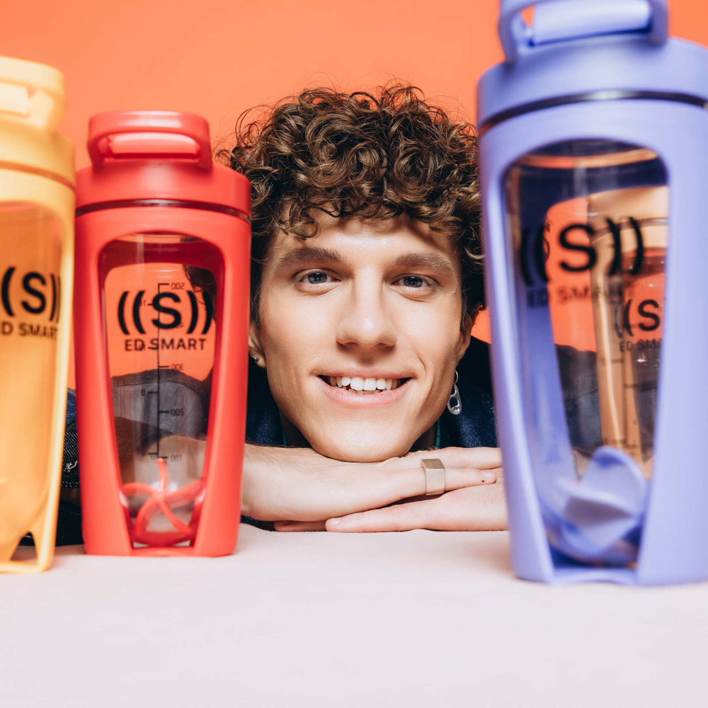 ED SMART Шейкер вишневый с клапаном, 500мл