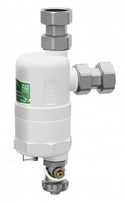 Грязеуловитель COMPACTFAR белый корпус, с магн., 3/4"накидн.гайки