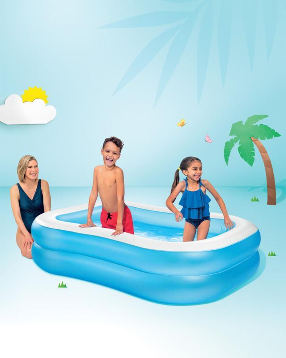 Бассейн надувной SWIM CENTER FAMILY POOL 203*152*48см (Intex)