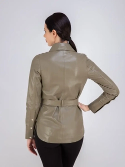 Кожаная куртка демисезонная рубашка