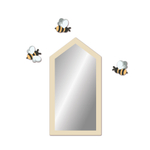 Зеркало-домик Скандик бежевое с пчёлками