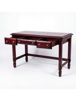 Стол письменный, 140х65х84, Джоли, компьютерный, с ящиками, массив березы, красный, MAKOSA