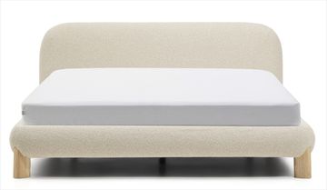 Кровать Odina La Forma из ткани букле цвета экрю 160 x 200 см