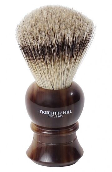 КИСТЬ ДЛЯ БРИТЬЯ ВОРС СЕРЕБРИСТОГО БАРСУКА РОГ С СЕРЕБРОМ REGENCY T&H