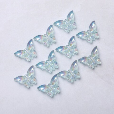 Blesk, Украшение для ногтей "Бабочки" №04 (пластик) разм 9*7 мм, 10 шт.