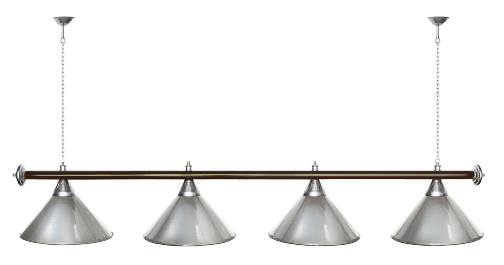 Лампа STARTBILLIARDS 4 пл. (плафоны зеленые,штанга золотая,фурнитура золото)