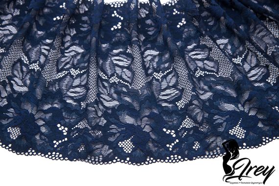 03-274 ОПТ Кружево эластичное 23 см, темно-синий 061