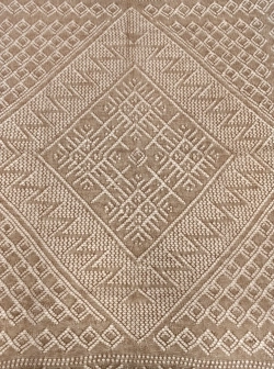 Оренбургский пуховый платок-паутинка А120-08 темно-бежевый