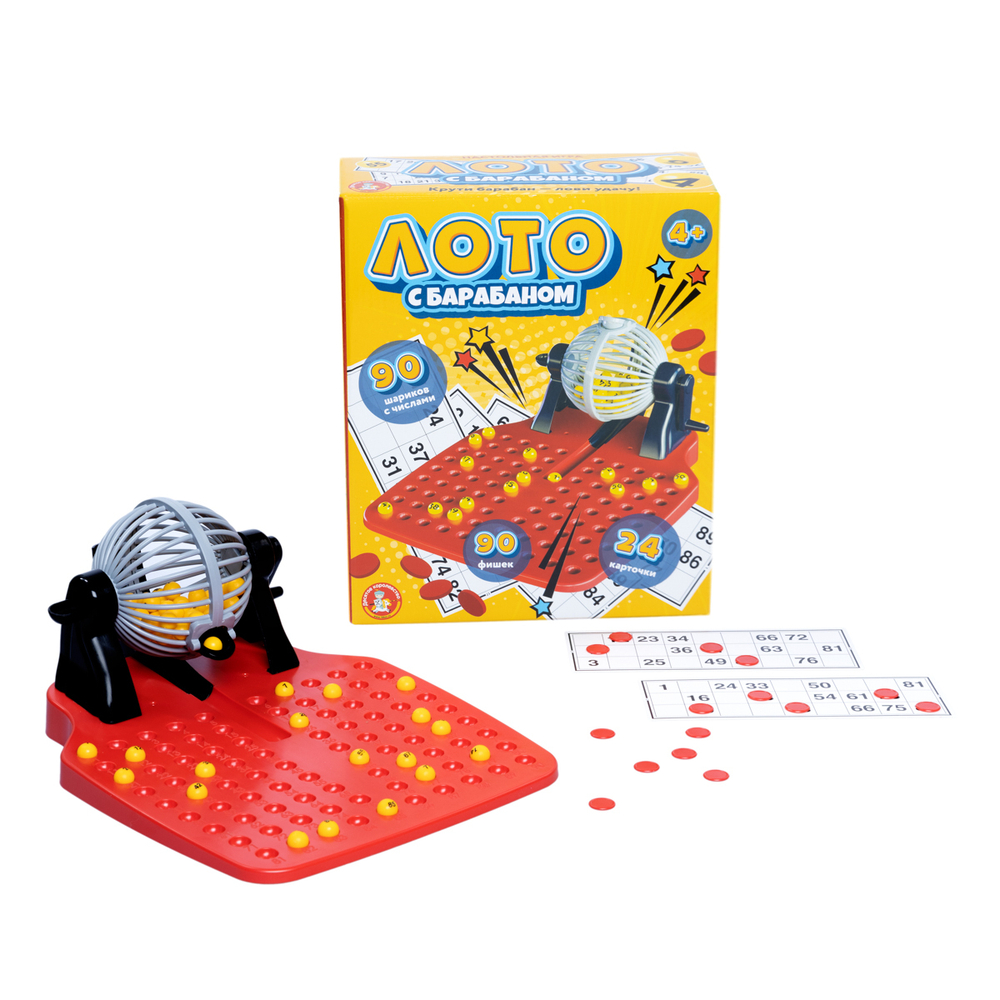Игра настольная Лото с барабаном