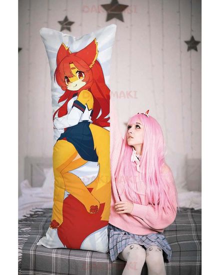 Дакимакура фурри Оранжевый Кот арт. 0624