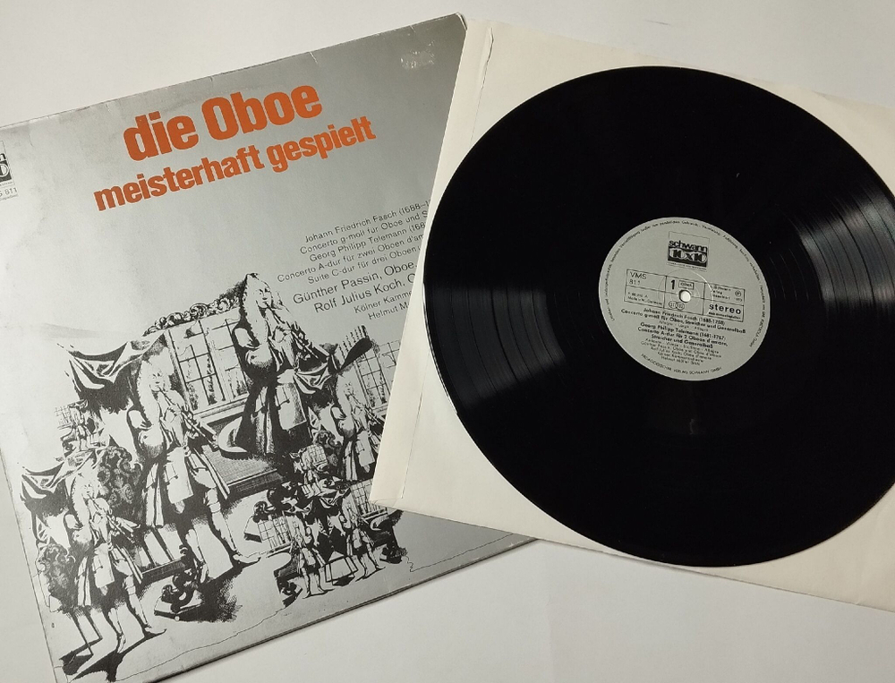 Винтажная виниловая пластинка LP Johann Friedrich Fasch, Georg Philipp Telemann, Die Oboe Meisterhaft Gespielt (Germany 1970)