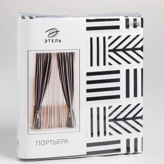 Штора портьерная Этель &quot;Абстракция&quot; 140*170см, 130 гр/м2, 100% хлопок