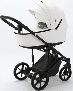 Детская коляска Adamex Zico Deluxe 2 в 1 Z-SA01 БЕЛ.КОЖА