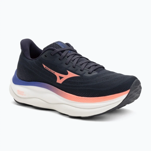 Женские Кроссовки для бега Mizuno Wave Sky 9 odyssey gray/striking coral/iris bloom