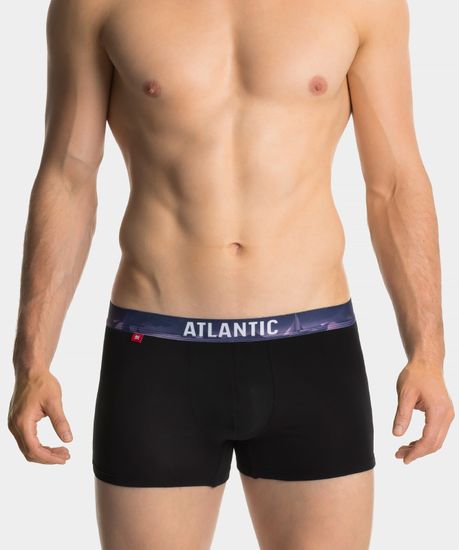 Трусы мужские боксеры (3шт), Atlantic 3MH-159, черные + графит + темно-фиолетовые