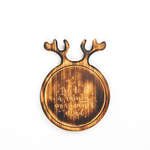 Деревянная менажница из сибирского кедра для подачи блюд и закусок с гравировкой "Try to be a rainbow in someone's cloud". MG80