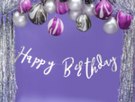 Гирлянда "Happy Birthday" (серебро) 62 см