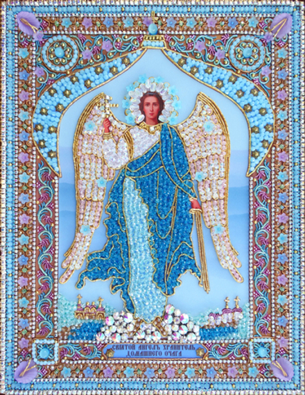 И-24 Набор для вышивания хрустальными камнями Ангел Хранитель домашнего очага